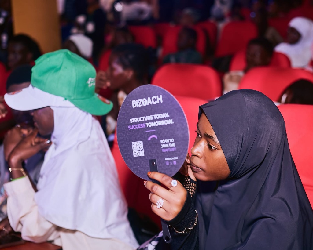 Student with Bizoach branding